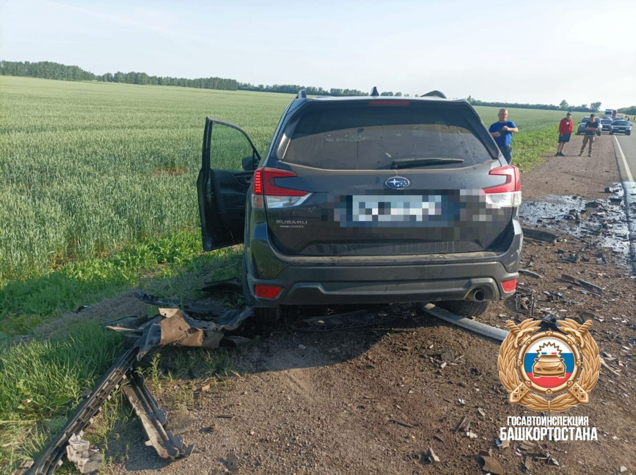 Ҡаты бәрелештән һуң янып киткән...