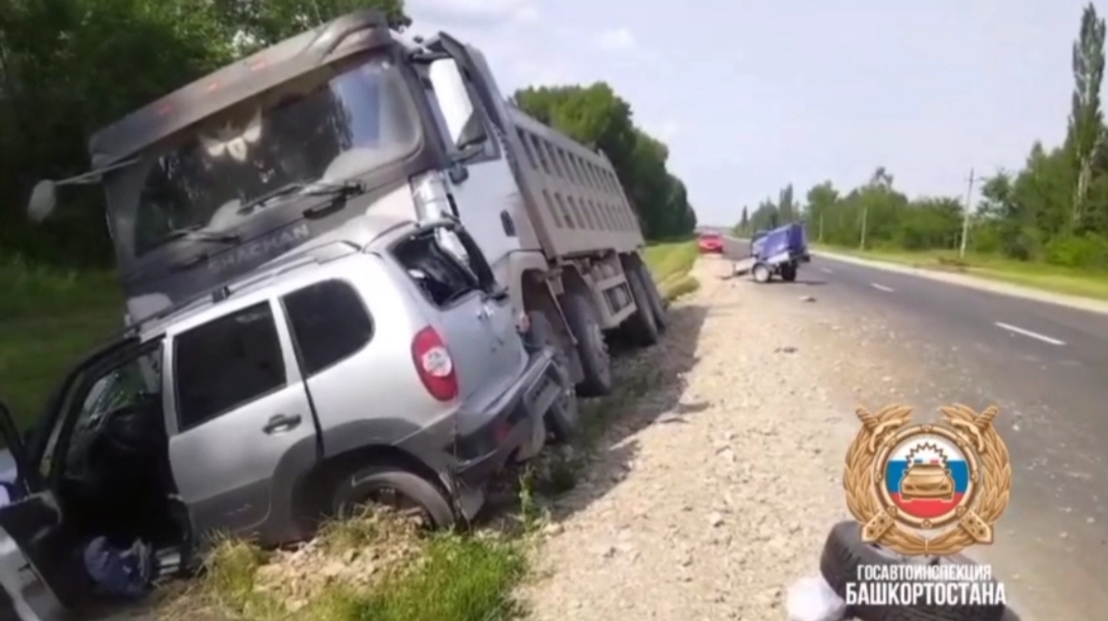 Ҡаты бәрелештән һуң янып киткән...