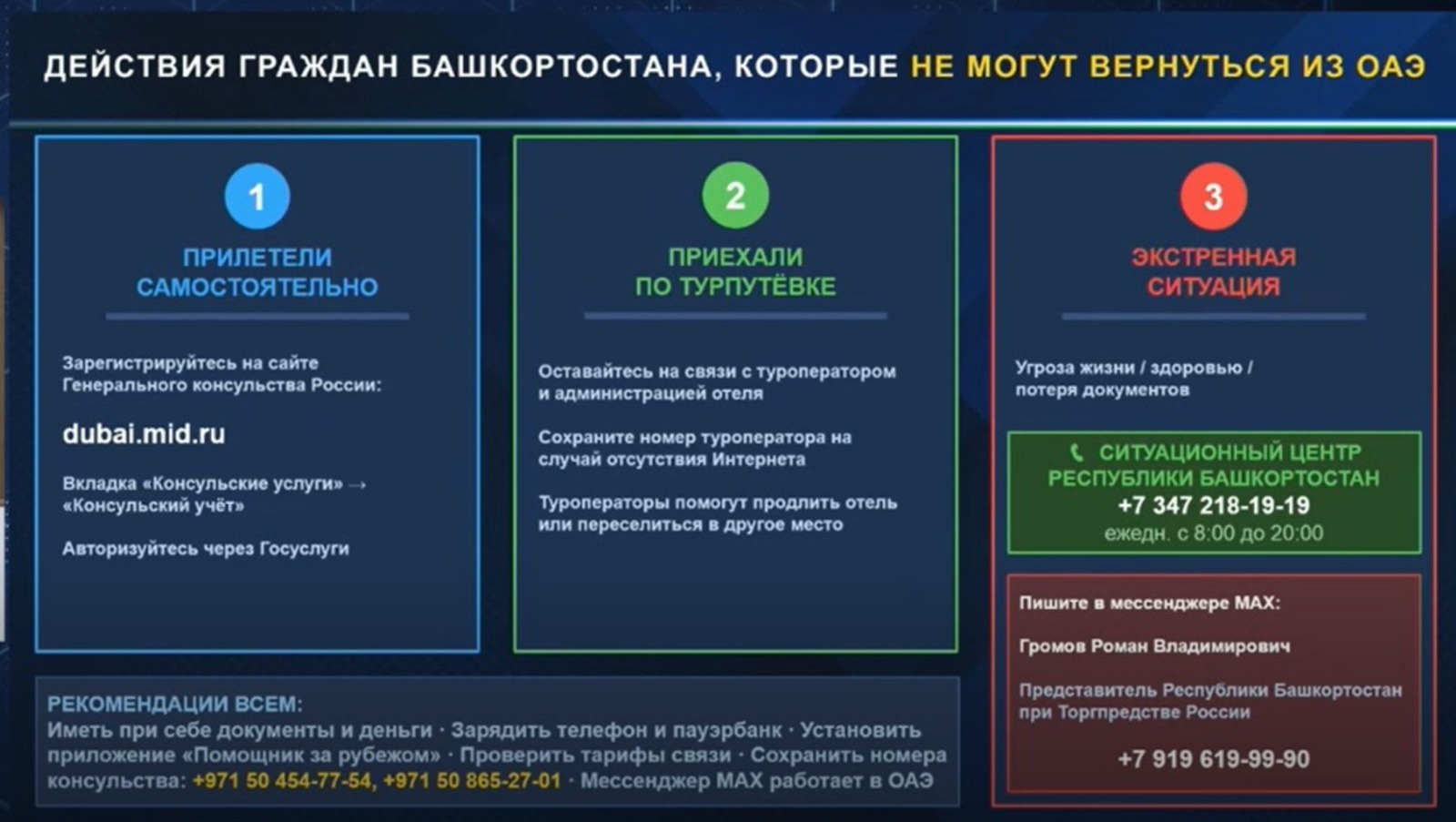 Сит илдә ҡалған туристар ярҙам аласаҡ