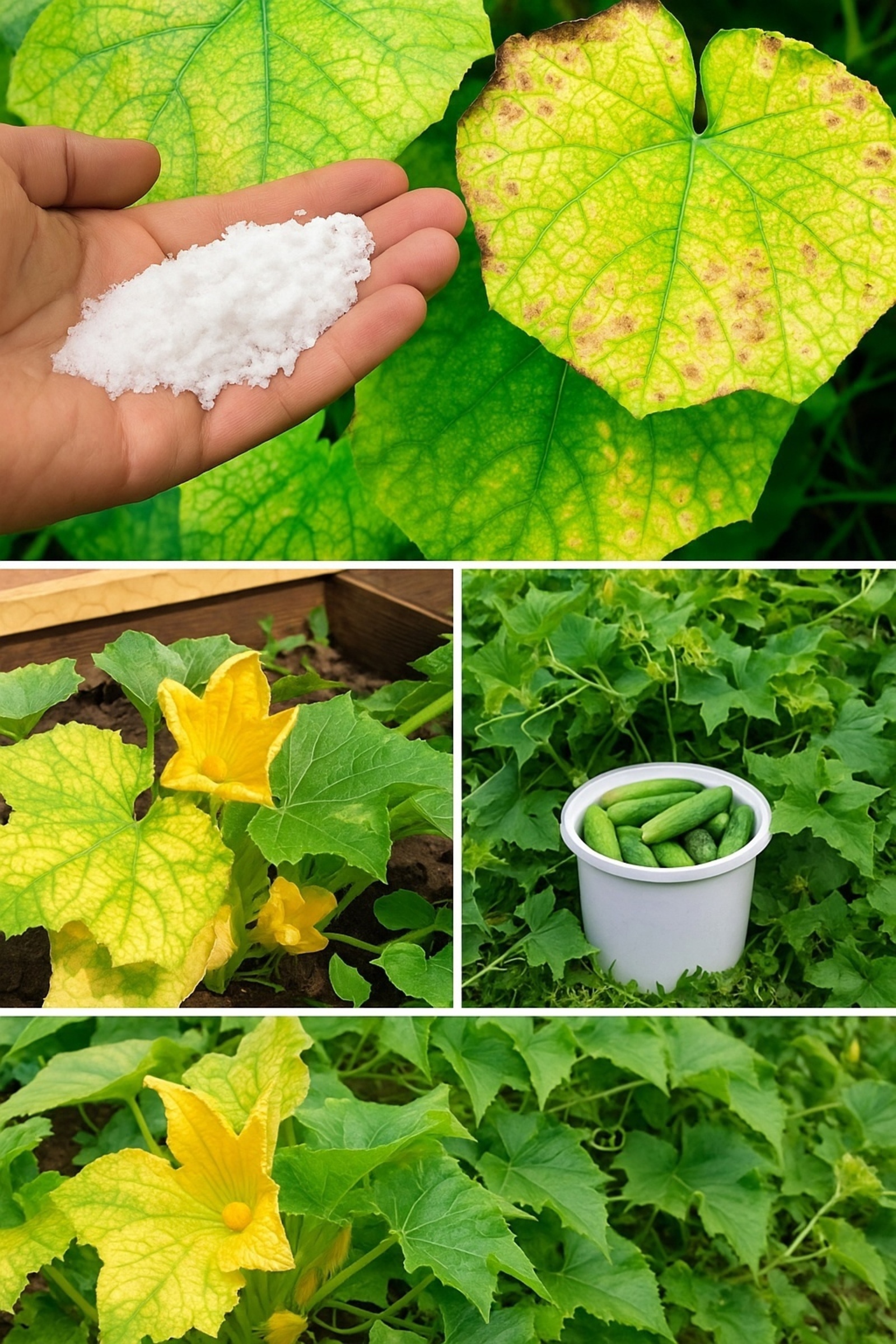 Ҡыяр япраҡтары һарғаймаһын өсөн нимә эшләргә?