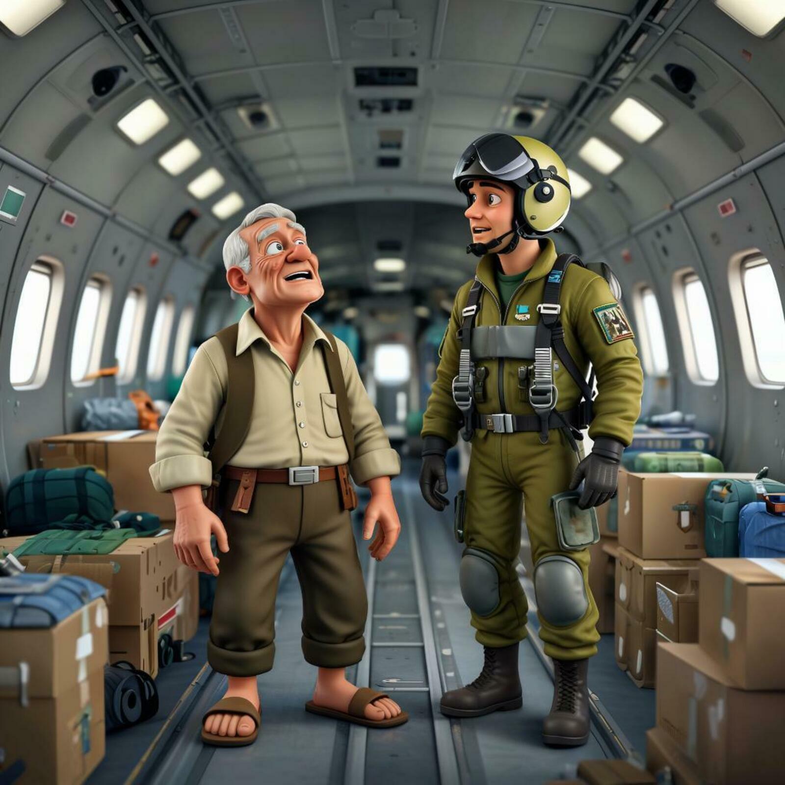 Бабай летчикты тишек шоманға ултыртҡан